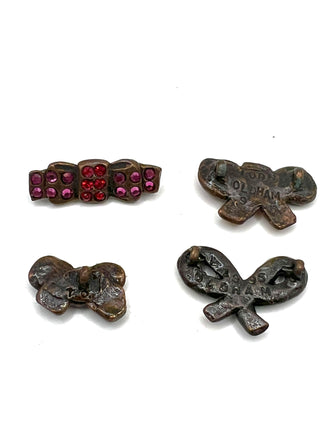 Todd Oldham Signed & Dated 1995 “Sparkling Bows” Button Set of 4