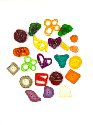 Vintage Todd Oldham Lucite Button Party – 22 Colorful 1990s Designer Buttons