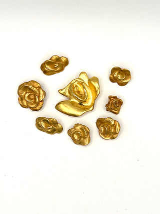 “Smell the Roses!” Vintage 1993 Todd Oldham,  Assorted Rose Buttons – Mixed Set of 8