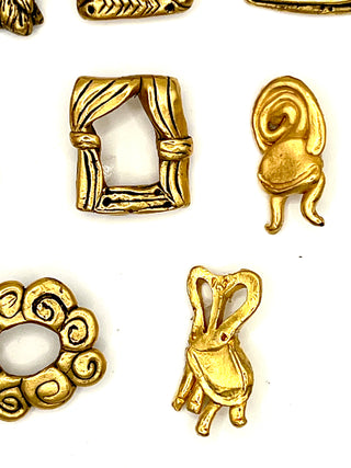 Vintage Todd Oldham Fall 1992 “Interiors” Button Set of 8 –  Picture Frame & Chair Buttons