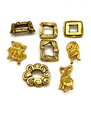 Vintage Todd Oldham Fall 1992 “Interiors” Button Set of 8 –  Picture Frame & Chair Buttons