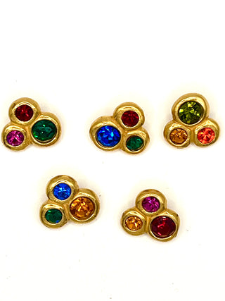Todd Oldham Vintage 1990s Swarovski Crystal Buttons – Signed Set of 5