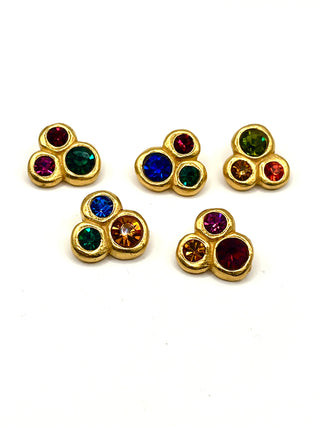 Todd Oldham Vintage 1990s Swarovski Crystal Buttons – Signed Set of 5