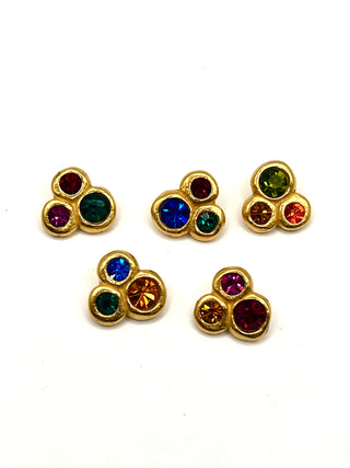 Todd Oldham Vintage 1990s Swarovski Crystal Buttons – Signed Set of 5