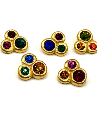 Todd Oldham Vintage 1990s Swarovski Crystal Buttons – Signed Set of 5