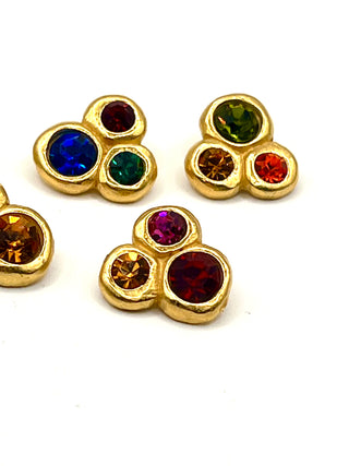 Todd Oldham Vintage 1990s Swarovski Crystal Buttons – Signed Set of 5