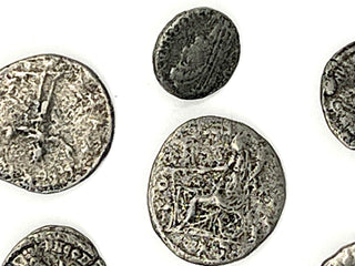 Vintage 1990s Handmade And Signed Unearthed Coin Button  Set of 9