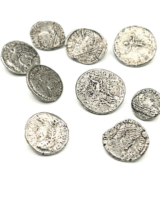 Vintage 1990s Handmade And Signed Unearthed Coin Button  Set of 9