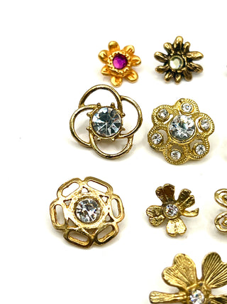 Mixed Set of 10 Vintage 1990s Todd Oldham Flower Buttons with Swarovski Crystals –  Jewelry-Like Designer Buttons