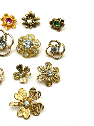 Mixed Set of 10 Vintage 1990s Todd Oldham Flower Buttons with Swarovski Crystals –  Jewelry-Like Designer Buttons
