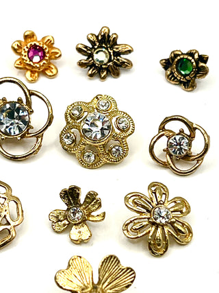 Mixed Set of 10 Vintage 1990s Todd Oldham Flower Buttons with Swarovski Crystals –  Jewelry-Like Designer Buttons