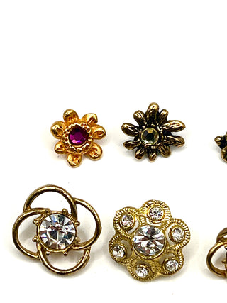 Mixed Set of 10 Vintage 1990s Todd Oldham Flower Buttons with Swarovski Crystals –  Jewelry-Like Designer Buttons
