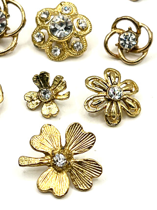 Mixed Set of 10 Vintage 1990s Todd Oldham Flower Buttons with Swarovski Crystals –  Jewelry-Like Designer Buttons