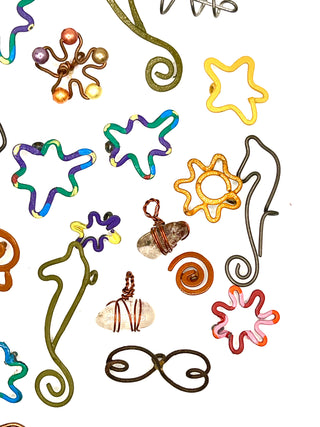 Wildly Unique Todd Oldham 1990s Artisan Wire Buttons Grab Bag - 43 Count Set