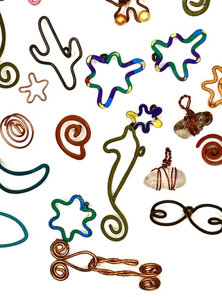 Wildly Unique Todd Oldham 1990s Artisan Wire Buttons Grab Bag - 43 Count Set