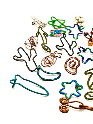 Wildly Unique Todd Oldham 1990s Artisan Wire Buttons Grab Bag - 43 Count Set