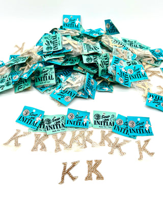 Calling All Kerrie's , Kortney's & Kalie's - Bag of 1950s Handmade Pearl "K" Appliqué