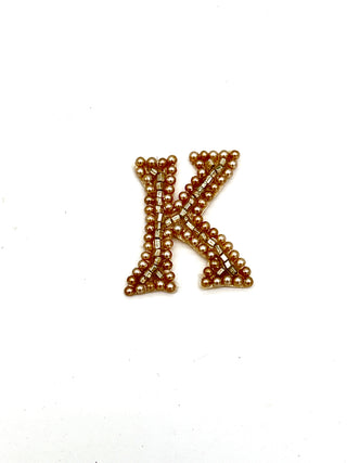 Calling All Kerrie's , Kortney's & Kalie's - Bag of 1950s Handmade Pearl "K" Appliqué