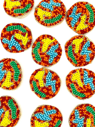 Vintage 1990s Todd Oldham Beaded Buttons – Set of 12