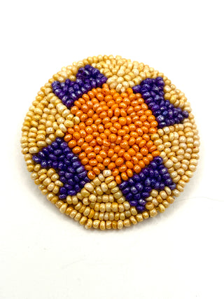 Set of 7 Vintage 1990s Todd Oldham Geometric Hand-Beaded Buttons – Made in India