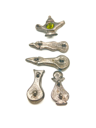 Vintage Todd Oldham 1990s Genie Bottle Swarovski Crystal Buttons Set of 5