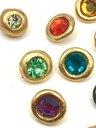 The Perfect Sparkle Button - Set of 12 Vintage Todd Oldham 24kt Gold Plated Stud Buttons with Swarovski Crystals – The Perfect Sparkle Button