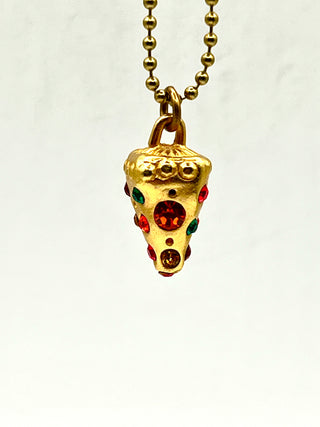 Todd Oldham 1990s Crystal-Covered Pendulum Charm Necklace