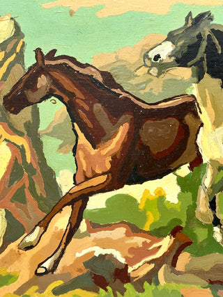Todd Oldham Studio Collections – Vintage Paint-by-Number Wild Mustang Painting