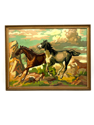 Todd Oldham Studio Collections – Vintage Paint-by-Number Wild Mustang Painting