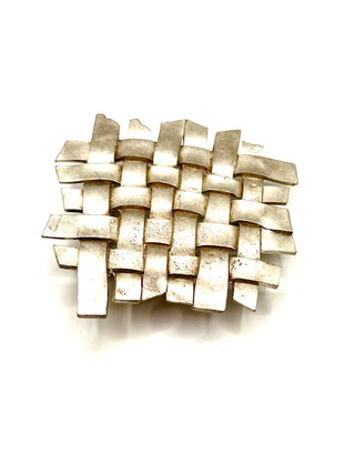 Spring 1994 Woven Metal Belt Buckle