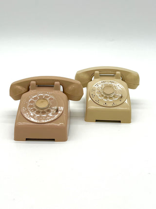 Mini Todd Oldham Studio Collections - Plastic Rotary Phone Pair – “Hold Please”  Office Desk Accessory