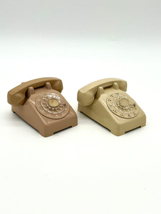 Mini Todd Oldham Studio Collections - Plastic Rotary Phone Pair – “Hold Please”  Office Desk Accessory
