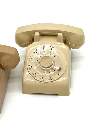 Mini Todd Oldham Studio Collections - Plastic Rotary Phone Pair – “Hold Please”  Office Desk Accessory