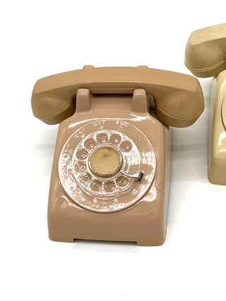 Mini Todd Oldham Studio Collections - Plastic Rotary Phone Pair – “Hold Please”  Office Desk Accessory