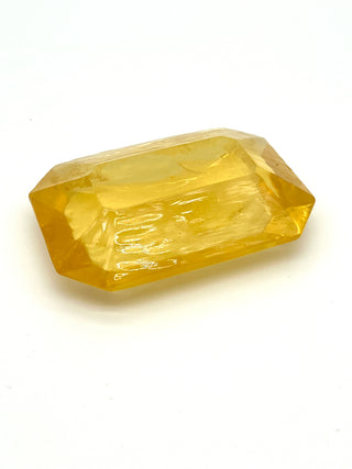 Vintage Todd Oldham  1990s Faceted Golden Resin Emerald-Cut Jewel Object – Decorative Desk / Home Accent