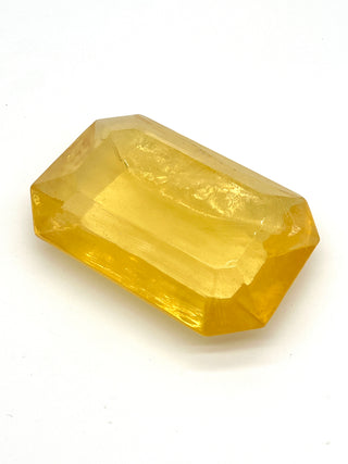Vintage Todd Oldham  1990s Faceted Golden Resin Emerald-Cut Jewel Object – Decorative Desk / Home Accent