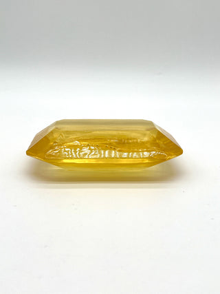 Vintage Todd Oldham  1990s Faceted Golden Resin Emerald-Cut Jewel Object – Decorative Desk / Home Accent