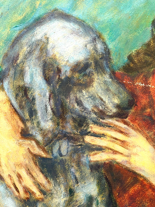 Todd Oldham Studio Collection - Young Woman with Dog, 1957 – Found Portrait Signed E. Robson