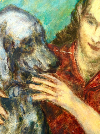 Todd Oldham Studio Collection - Young Woman with Dog, 1957 – Found Portrait Signed E. Robson
