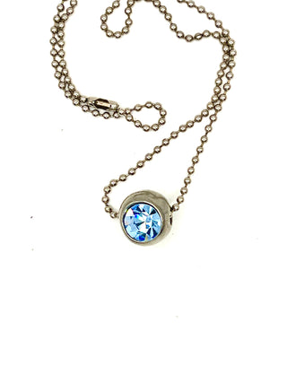 Todd Oldham Signed 1998 Swarovski Crystal Ball Charm Necklace