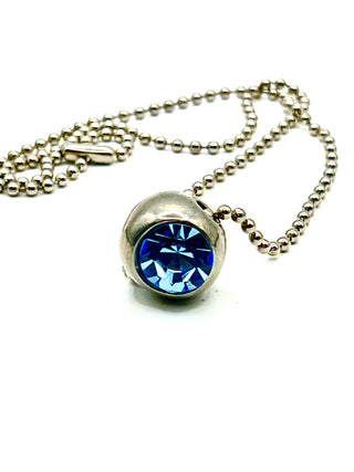 Todd Oldham Signed 1998 Swarovski Crystal Ball Charm Necklace