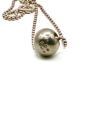 Todd Oldham Signed 1998 Swarovski Crystal Ball Charm Necklace