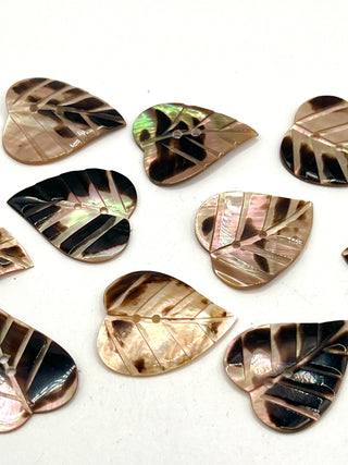 Vintage 1990s Todd Oldham Studio Mother of Pearl Leaf Buttons – Set of 10