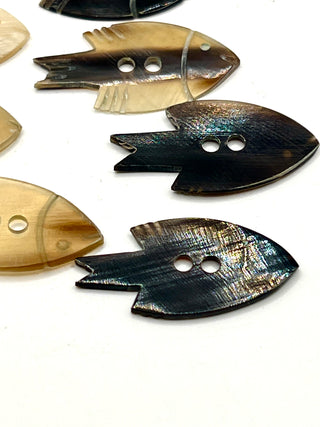 Todd Oldham Studio Happy Fish Buttons – Set of 14 Synthetic Tortoise Look Buttons
