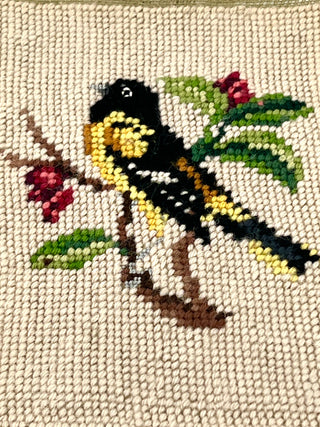 Todd Oldham Studio Collections - Set of 3 Vintage Bird Needlepoint Swatches – Animal Needlepoint Collection