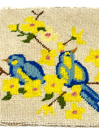 Todd Oldham Studio Collections - Set of 3 Vintage Bird Needlepoint Swatches – Animal Needlepoint Collection