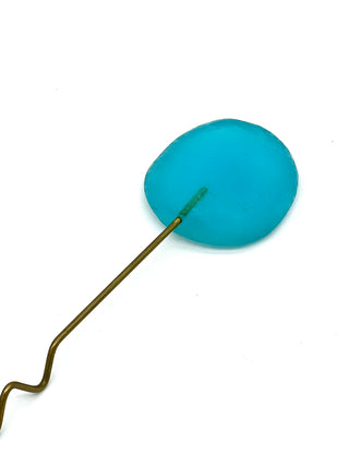 Vintage Todd Oldham Spring 1994 Runway Sample Sky Blue Lucite Hair Pick