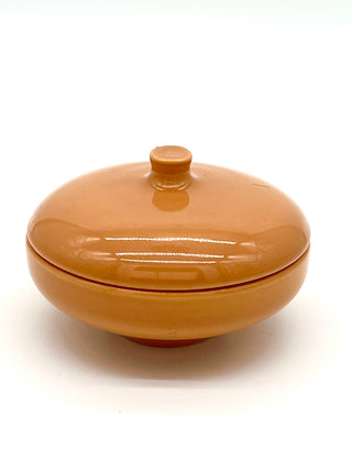 Todd Oldham Studio Collection - Russel Wright Iroquois Casual China Apricot Covered Sugar Bowl, Mid-Century Modern Pottery