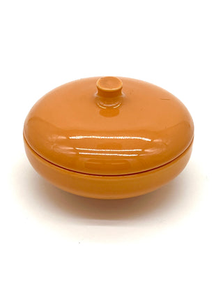 Todd Oldham Studio Collection - Russel Wright Iroquois Casual China Apricot Covered Sugar Bowl, Mid-Century Modern Pottery