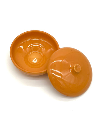 Todd Oldham Studio Collection - Russel Wright Iroquois Casual China Apricot Covered Sugar Bowl, Mid-Century Modern Pottery